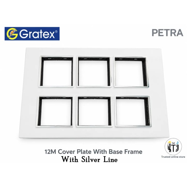 Gratex Petra 12M Cover Plate With Base Frame| With Silver Line