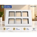 Gratex Petra 12M Cover Plate With Base Frame| With Silver Line