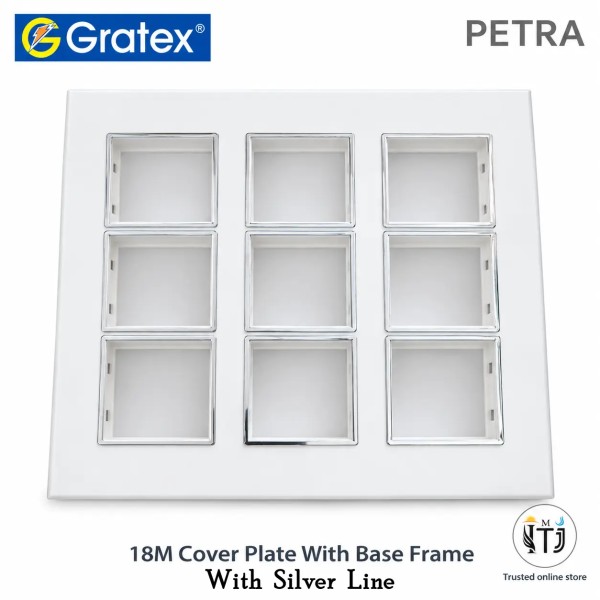 Gratex Petra 18M Cover Plate With Base Frame| With Silver Line