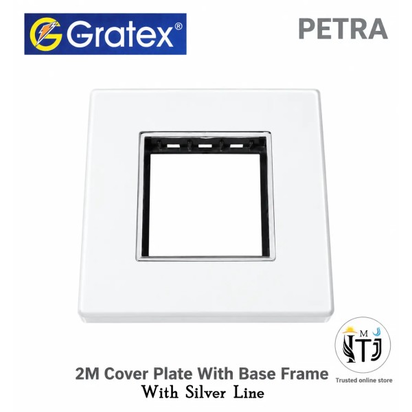 Gratex Petra 2M Cover Plate With Base Frame| With Silver Line