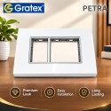 Gratex Petra 3M Cover Plate With Base Frame| With Silver Line