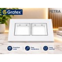 Gratex Petra 4M Cover Plate With Base Frame| With Silver Line