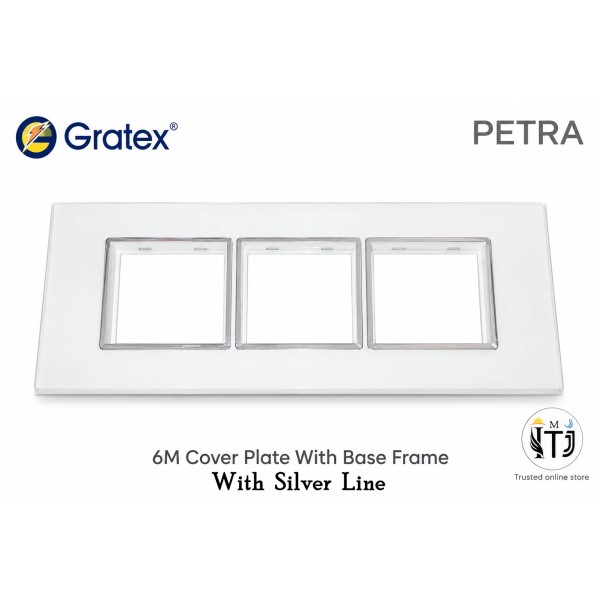 Gratex Petra 6M Cover Plate With Base Frame| With Silver Line