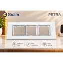 Gratex Petra 6M Cover Plate With Base Frame| With Silver Line Gratex Petra 6M Cover Plate With Base Frame| With Silver Line