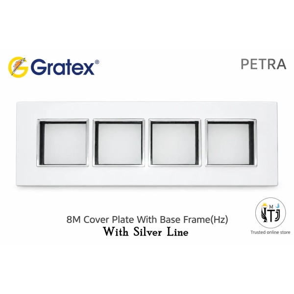 Gratex Petra 8M Cover Plate With Base Frame| With Silver Line