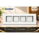 Gratex Petra 8M Cover Plate With Base Frame| With Silver Line Gratex Petra 8M Cover Plate With Base Frame| With Silver Line