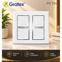 Gratex Petra 8M Cover Plate With Base Frame (SQ)| With Silver Line Gratex Petra 8M Cover Plate With Base Frame (SQ)| With Silver Line