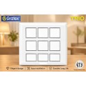 Gratex TRIO 18M Cover Plate With Base Frame | White Chrome