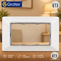 Gratex TRIO 3M Cover Plate With Base Frame| White Chrome Gratex TRIO 3M Cover Plate With Base Frame| White Chrome