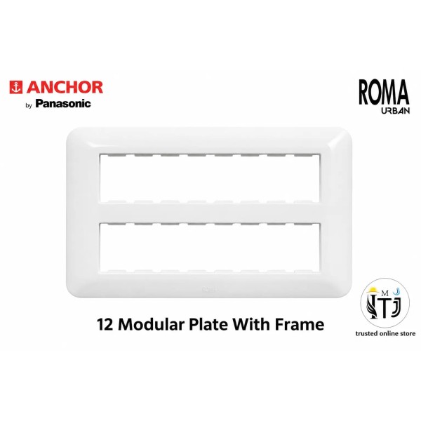Anchor Roma Urban 12 Module Plate (66812WH)