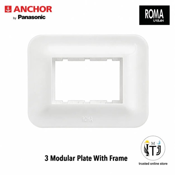 Anchor Roma Urban 3 Module Plate (66803WH)
