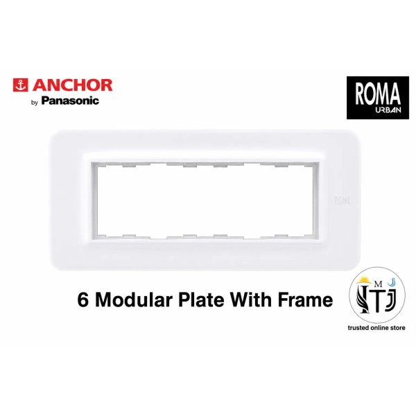 Anchor Roma Urban 6 Module Plate (66806WH)