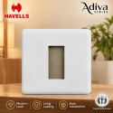 Havells Adiva 1 Module Cover Plate | White