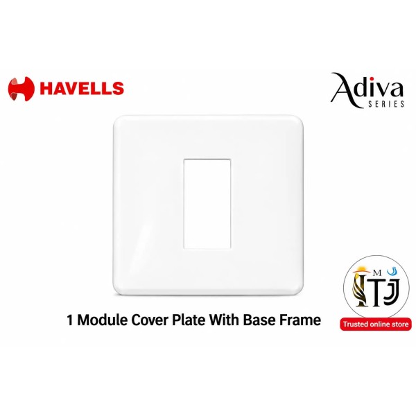 Havells Adiva 1 Module Cover Plate | White