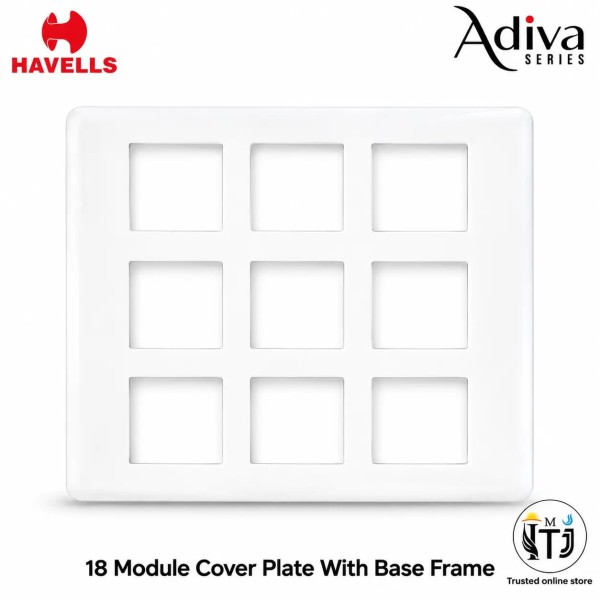 Havells Adiva 18 Module Cover Plate | White