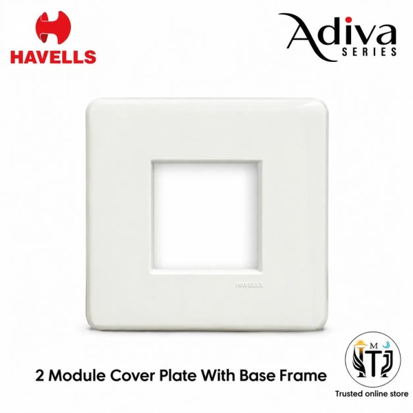 Havells Adiva 2 Module Cover Plate | White