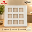 Havells Adiva 18 Module Cover Plate | White