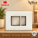 Havells Adiva 3 Module Cover Plate | White Havells Adiva 3 Module Cover Plate | White