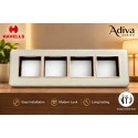 Havells Adiva 8 Module Cover Plate | Champagne Bezel