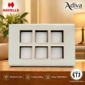 Havells Adiva 12 Module Cover Plate | Champagne Bezel