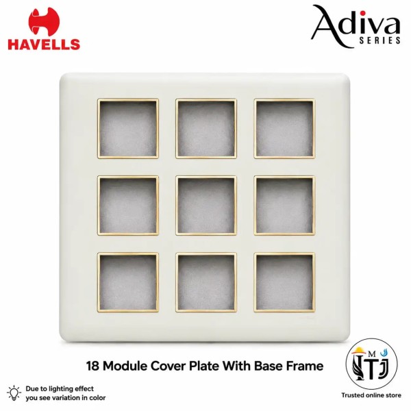 Havells Adiva 18 Module Cover Plate | Champagne Bezel