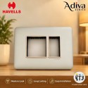 Havells Adiva 3 Module Cover Plate | Champagne Bezel Havells Adiva 3 Module Cover Plate | Champagne Bezel