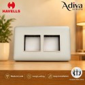 Havells Adiva 4 Module Cover Plate | Champagne Bezel Havells Adiva 4 Module Cover Plate | Champagne Bezel