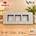 Havells Adiva 6 Module Cover Plate | Champagne Bezel