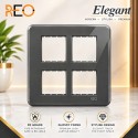 Havell's Reo Elegant 8M cover plate SQ |Graphite Grey| AHRPLCGV08