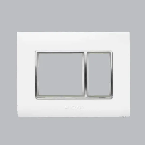 Anchor Penta 3 Module Plate (65803) | White with Chrome Collar