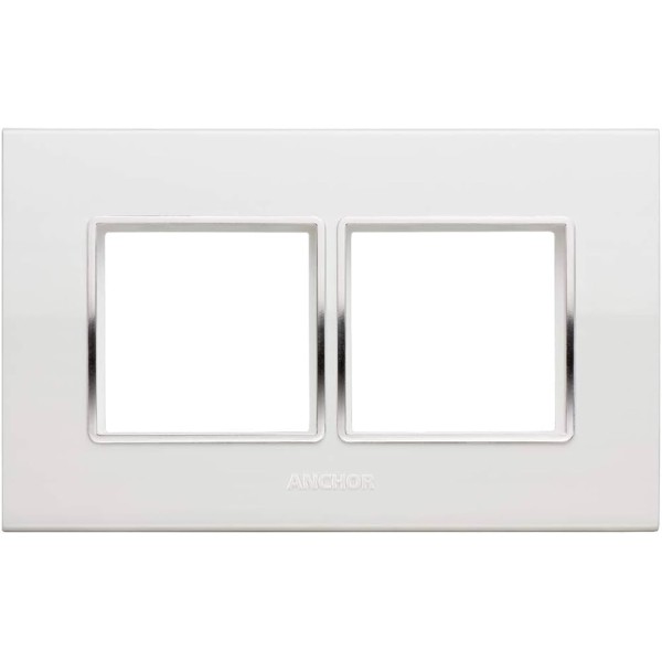 Anchor Penta 4 Module Plate  (65804) | white with Chrome Collar