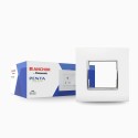 Anchor Penta 2-Module Plate (65802) | White with Chorme Collar