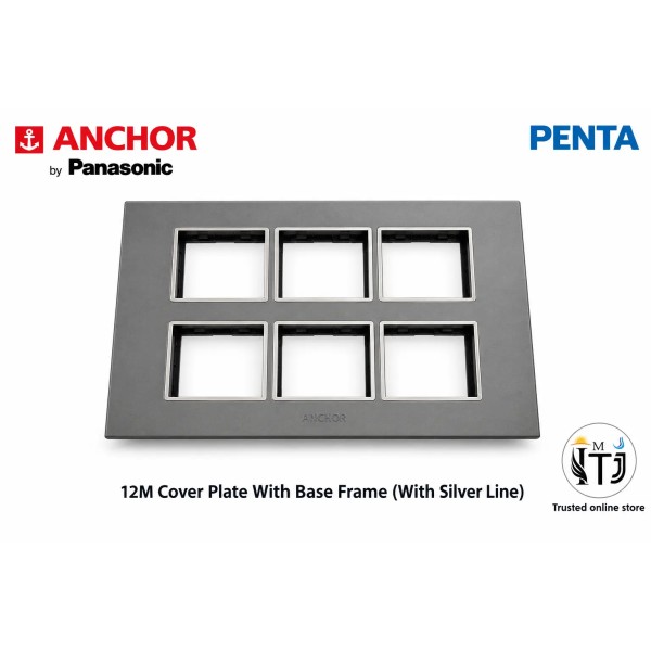 Anchor Penta 12 Module Plate (65812B) | Black with Chrome Collar