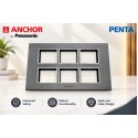 Anchor Penta 12 Module Plate (65812B) | Black with Chrome Collar Anchor Penta 12 Module Plate (65812B) | Black with Chrome Collar