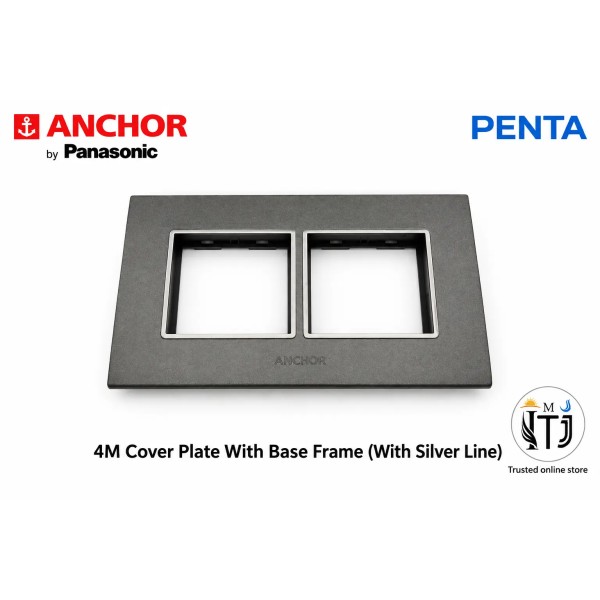 Anchor Penta 4 Module Plate  (65804B) | Black with Chrome Collar