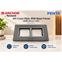 Anchor Penta 4 Module Plate  (65804B) | Black with Chrome Collar