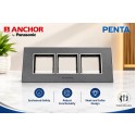 Anchor Penta 6 Module Plate (65806B) | Black with Chrome Collar Anchor Penta 6 Module Plate (65806B) | Black with Chrome Collar