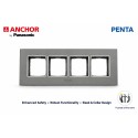 Anchor Penta 8 Module Plate  (65808B) Hz | Black with Chrome Collar