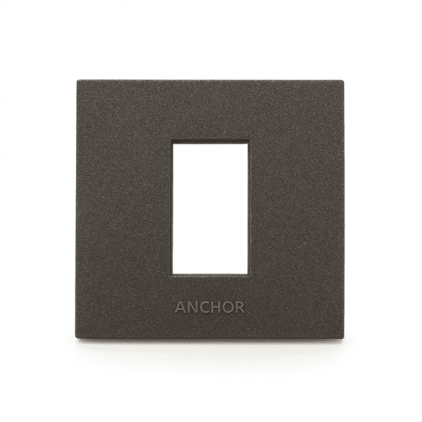 Anchor Penta 1 Module Plate  (65901B) | Graphite Black switch plate