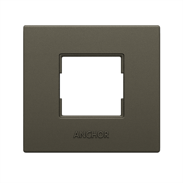 Anchor Penta 2-Module Plate  (65902B) |Black Cover Plate with Base Frame 