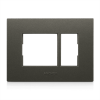 Anchor Penta 3 Module Plate  (65903B) |Black  Cover Plate with Base Frame