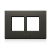 Anchor Penta 4 Module Plate (65904B) | Black Cover Plate with Base Frame