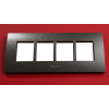 Anchor Penta 8 Module Plate  (65908B) - Hz  | Black Cover Plate with Base Frame