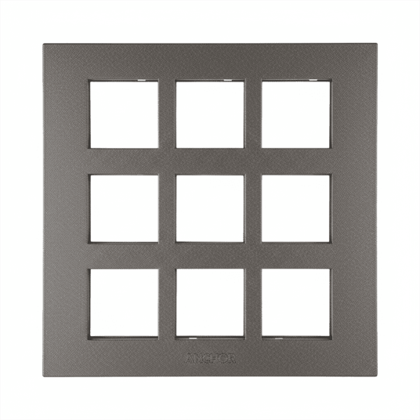 Anchor penta 18 Module Plate  (65918B) | Black Cover Plate with Base Frame