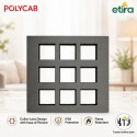 Polycab Etira - 18 Module  [8x8 ]Cover Plate - Mag. Grey