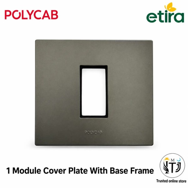 Polycab Etira - 1 Module Cover Plate - Mag. Grey