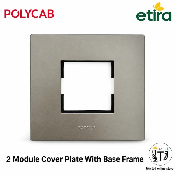 Polycab Etira - 2 Module Cover Plate - Mag. Grey