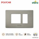Polycab Etira - 3 Module [ 3x4 ]Cover Plate - Mag. Grey