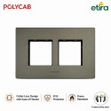 Polycab Etira - 4 Module [ 3x5 ]Cover Plate - Mag. Grey