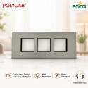 Polycab Etira - 6 Module [3x8] Cover Plate - Mag. Grey